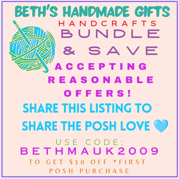 🌈 2/$21 NEW Crochet Medicine Coin Crystal Holder Boho HANDCRAFTED *Choose Two* - Picture 11 of 11